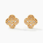 Boucles D'oreilles Puces Rosalite Or Jaune Nacre - Clous d'oreilles Femme | Histoire d&rsquo;Or