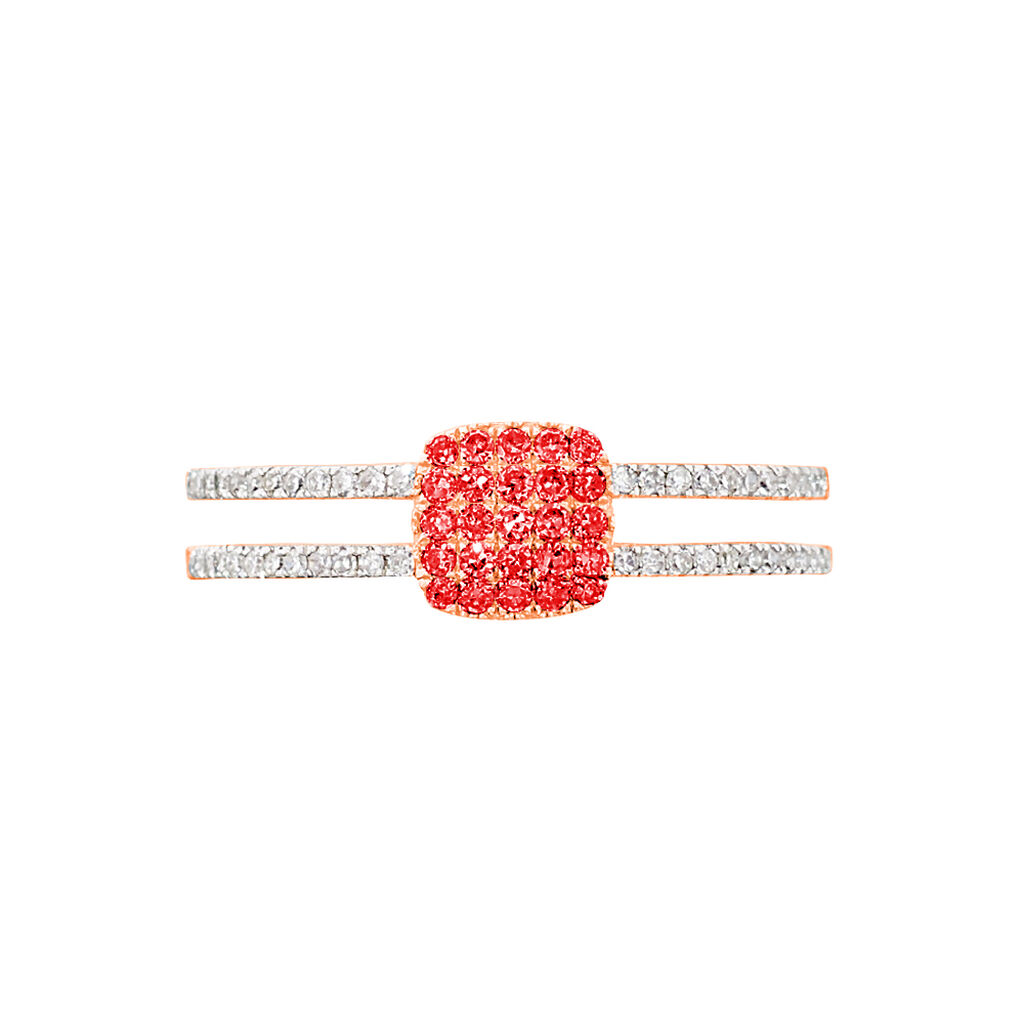 Bague Aude Or Rose Rubis Et Diamant - Bagues avec pierre Femme | Histoire d’Or