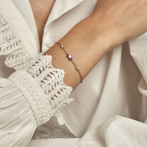 Bracelet Purple Mood Argent Rose Oxyde De Zirconium - Bracelets Femme | Histoire d’Or