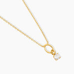 Collier Cladie Argent Dor&eacute; A L'Or 750/1000 Oxyde De Zirconium - Colliers Femme | Histoire d&rsquo;Or