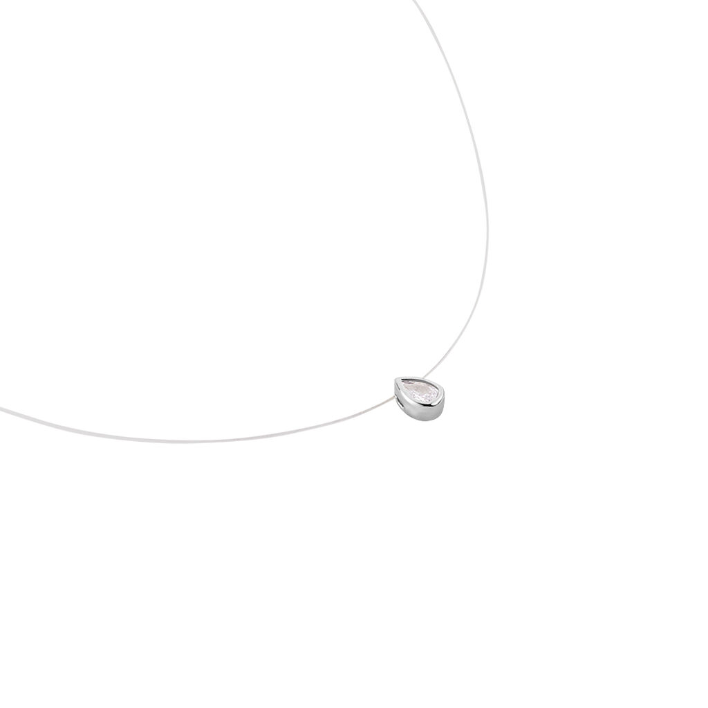 Collier Nylon Argent Blanc Oxyde - Colliers fantaisie Femme | Histoire d’Or