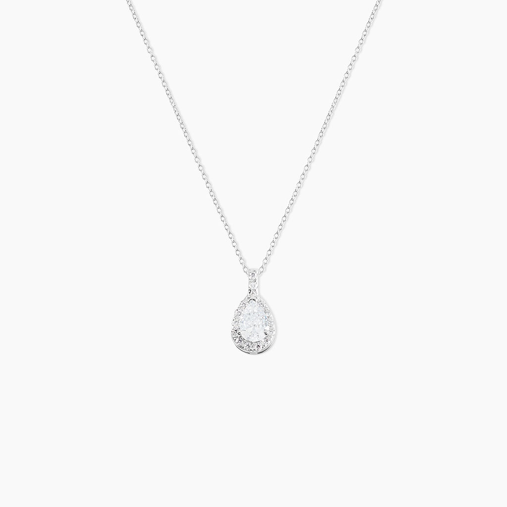 Collier M&eacute;lie Argent Blanc Oxyde De Zirconium - Colliers fantaisie Femme | Histoire d&rsquo;Or