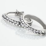 Cr&eacute;oles Sandrine Or Blanc Strass - Boucles d'oreilles cr&eacute;oles Femme | Histoire d&rsquo;Or