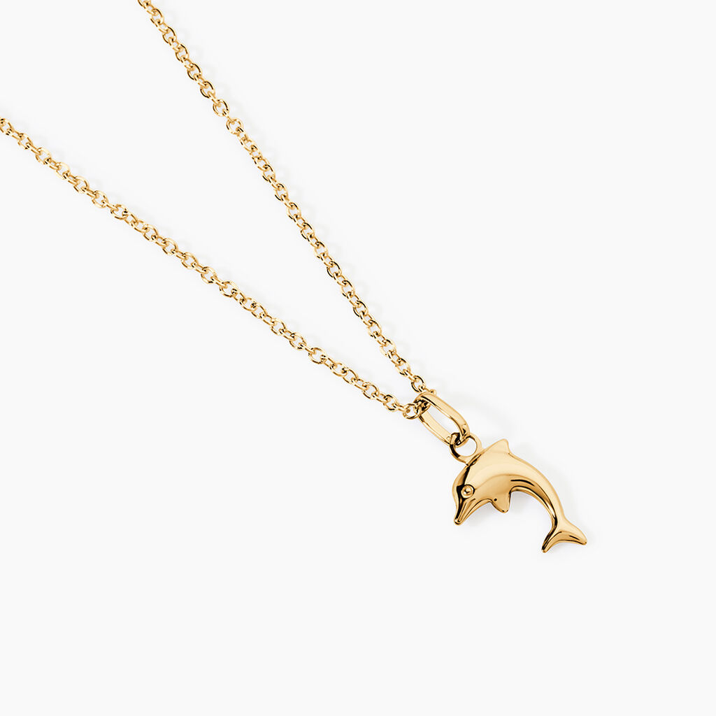 Pendentif Haizia Dauphin Or Blanc - Pendentifs Famille | Histoire d&rsquo;Or