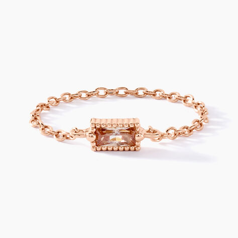 Bague Rio Argent Rose Oxyde De Zirconium - Bagues solitaires Femme | Histoire d&rsquo;Or
