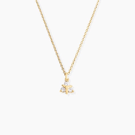 Collier Plaqu&eacute; Or Jacinth Oxyde De Zirconium - Colliers fantaisie Femme | Histoire d&rsquo;Or