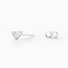 Boucles D'oreilles Puces Myhalf Argent Blanc Oxyde - Boucles d'oreilles fantaisie Femme | Histoire d’Or