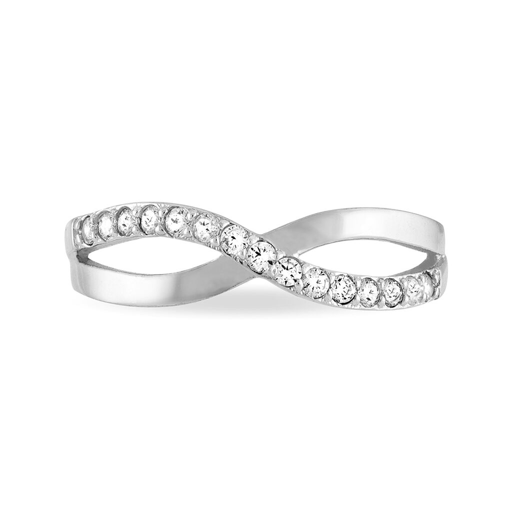 Bague Eustase Argent Blanc Oxyde De Zirconium - Bagues avec pierre Femme | Histoire d&rsquo;Or