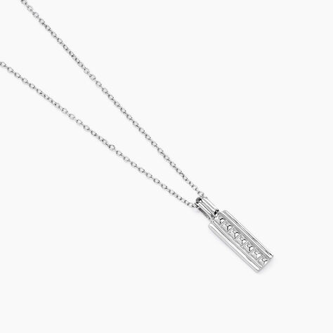 Collier Silva Argent Blanc - Colliers fantaisie Homme | Histoire d’Or