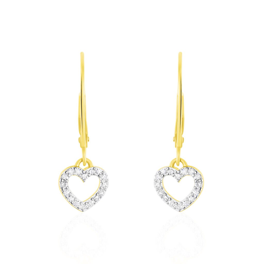 Boucles D'oreilles Pendantes Ursa Or Jaune Diamant - Boucles d'oreilles pendantes Femme | Histoire d&rsquo;Or