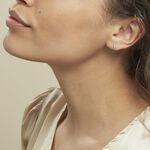 Boucles D'oreilles Puces Aprhodisia Or Blanc Diamant Blanc - Clous d'oreilles Femme | Histoire d&rsquo;Or