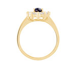 Bague Lisea Plaqu&eacute; Or Jaune Verre Et Oxyde De Zirconium - Bagues solitaires Femme | Histoire d&rsquo;Or