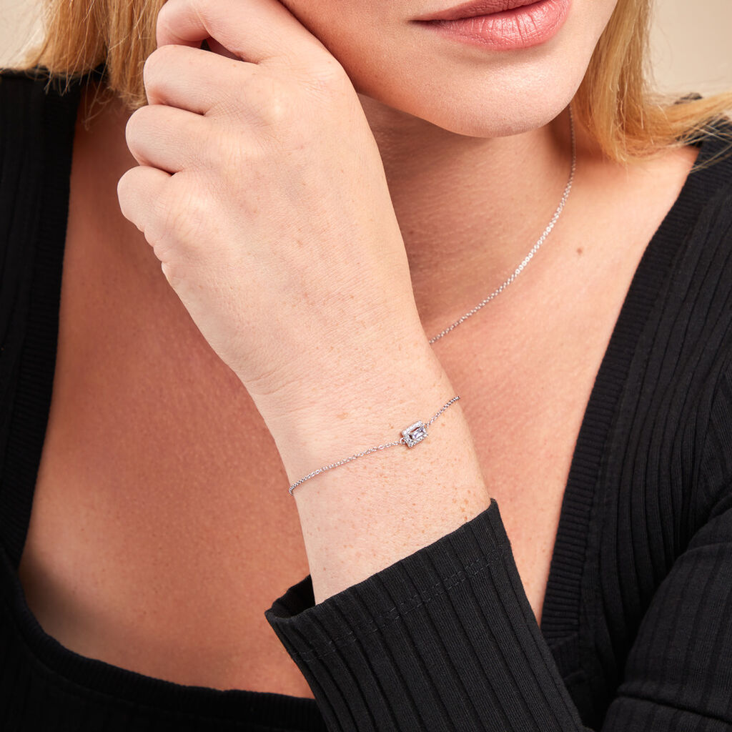 Bracelet Laurine Argent Blanc Oxyde De Zirconium - Bracelets Femme | Histoire d’Or