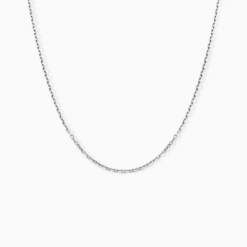Cha&icirc;ne For&ccedil;at Diamantee Or Blanc - Chaines Famille | Histoire d&rsquo;Or