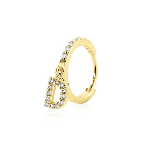 Cr&eacute;ole Unitaire L&eacute;ria Or Jaune Oxydes De Zirconium - Boucles d'oreilles cr&eacute;oles Femme | Histoire d&rsquo;Or