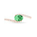 Bague Loriane Or Rose Emeraude Et Diamant - Bagues solitaires Femme | Histoire d’Or