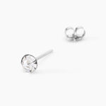 Boucles D'oreilles Puces Loeiza Argent Blanc Oxyde De Zirconium - Boucles d'oreilles fantaisie Femme | Histoire d&rsquo;Or