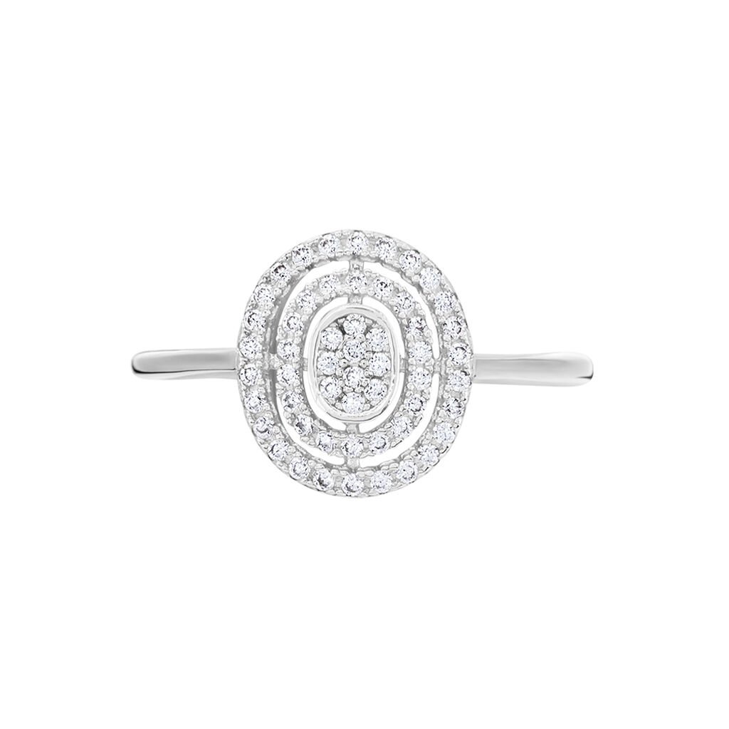 Bague Fidjy Argent Blanc Oxyde De Zirconium - Bagues avec pierre Femme | Histoire d’Or