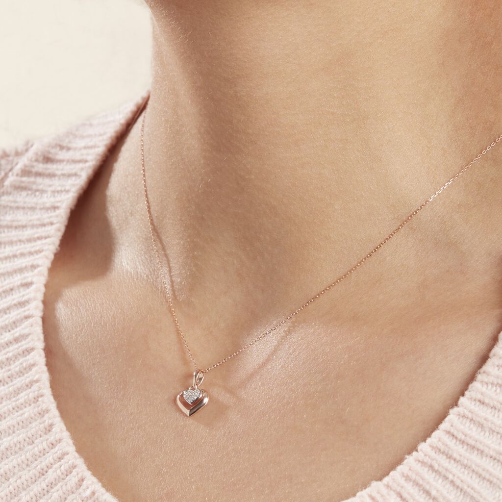 Collier Liana Or Rose Diamant - Colliers Femme | Histoire d’Or
