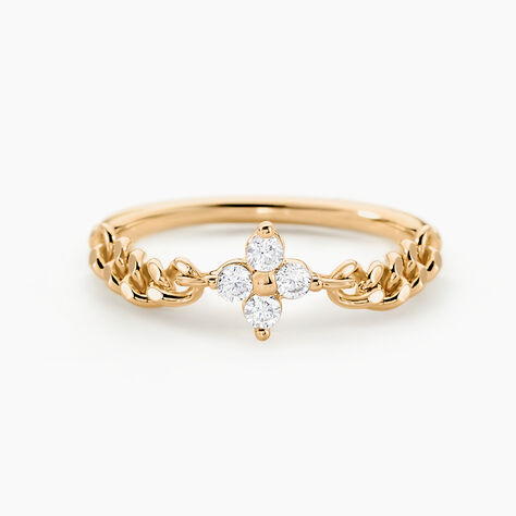 Bague Serenity Plaque Or Jaune Oxyde De Zirconium - Bagues avec pierre Femme | Histoire d’Or