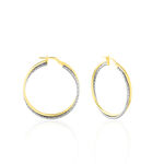 Cr&eacute;oles Maelia Or Bicolore - Boucles d'oreilles cr&eacute;oles Femme | Histoire d&rsquo;Or