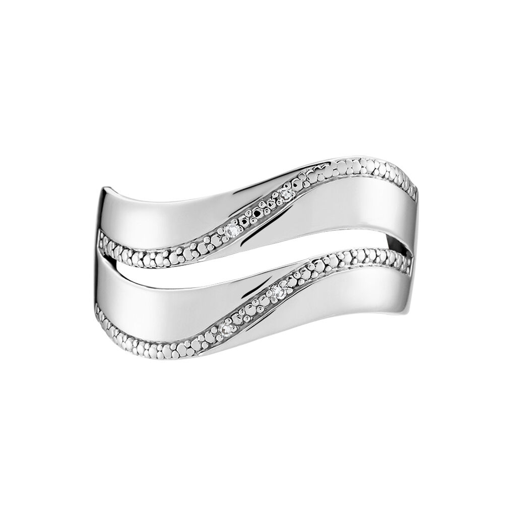 Bague Or Blanc Kristiina Diamants - Bagues avec pierre Femme | Histoire d’Or