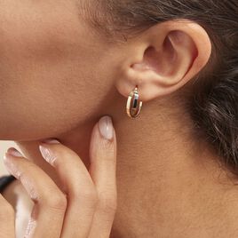 Créoles Aubrey Vrillees Or Bicolore - Boucles d'oreilles créoles Femme | Histoire d’Or