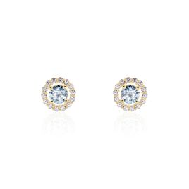 Boucles D'oreilles Puces Plaqué Or Radbod Pierres Artificielles Oxydes - Boucles d'oreilles fantaisie Femme | Histoire d’Or