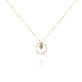 Collier Amalthea Plaqué Or Doré Aventurine Vert - Colliers fantaisie Femme | Histoire d’Or