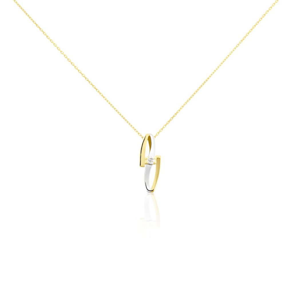 Collier Blandine Or Bicolore Diamant - Colliers Femme | Histoire d&rsquo;Or