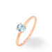 Bague Lily Or Rose Aigue Marine - Bagues solitaires Femme | Histoire d’Or