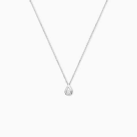 Collier Purete Or Blanc Diamant - Colliers Femme | Histoire d&rsquo;Or