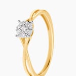 Bague Imelie Or Jaune Diamant - Bagues avec pierre Femme | Histoire d&rsquo;Or