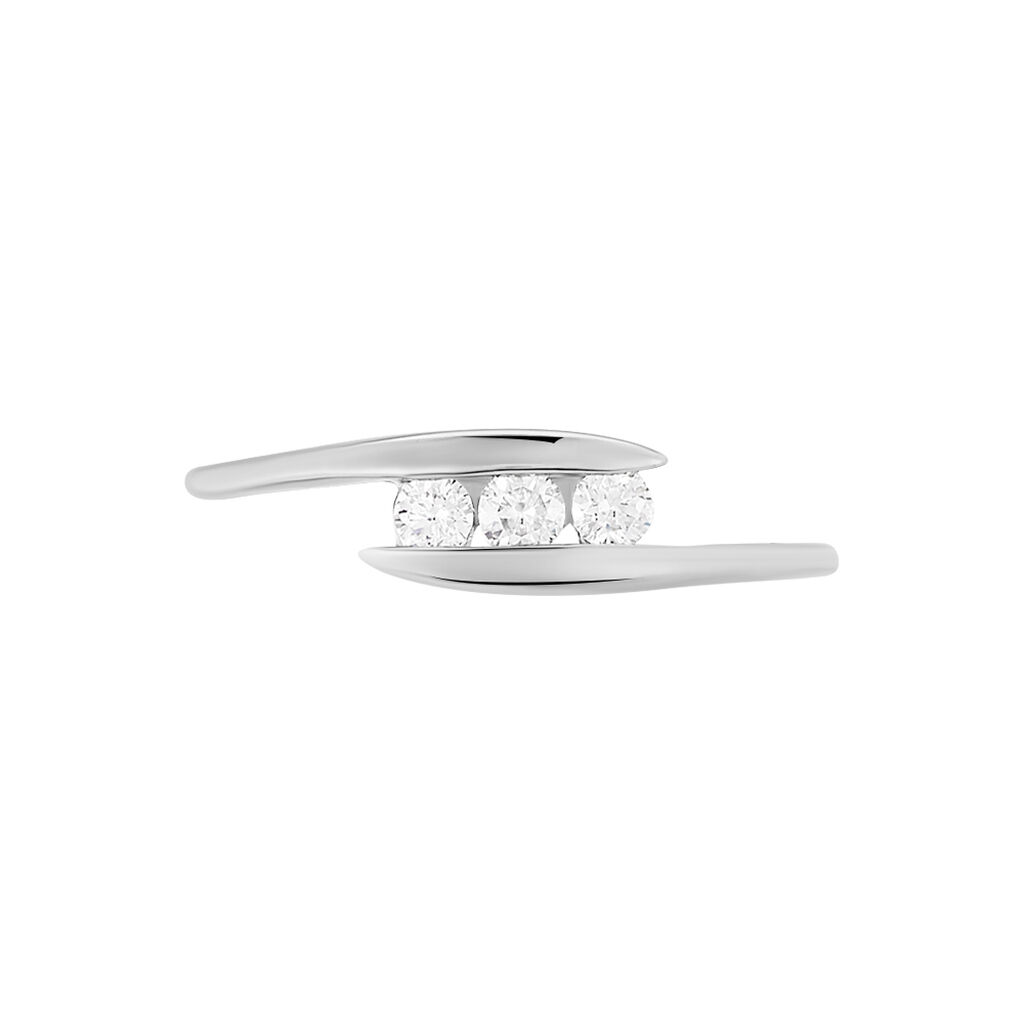 Bague Loresa Or Blanc Diamant - Bagues avec pierre Femme | Histoire d’Or
