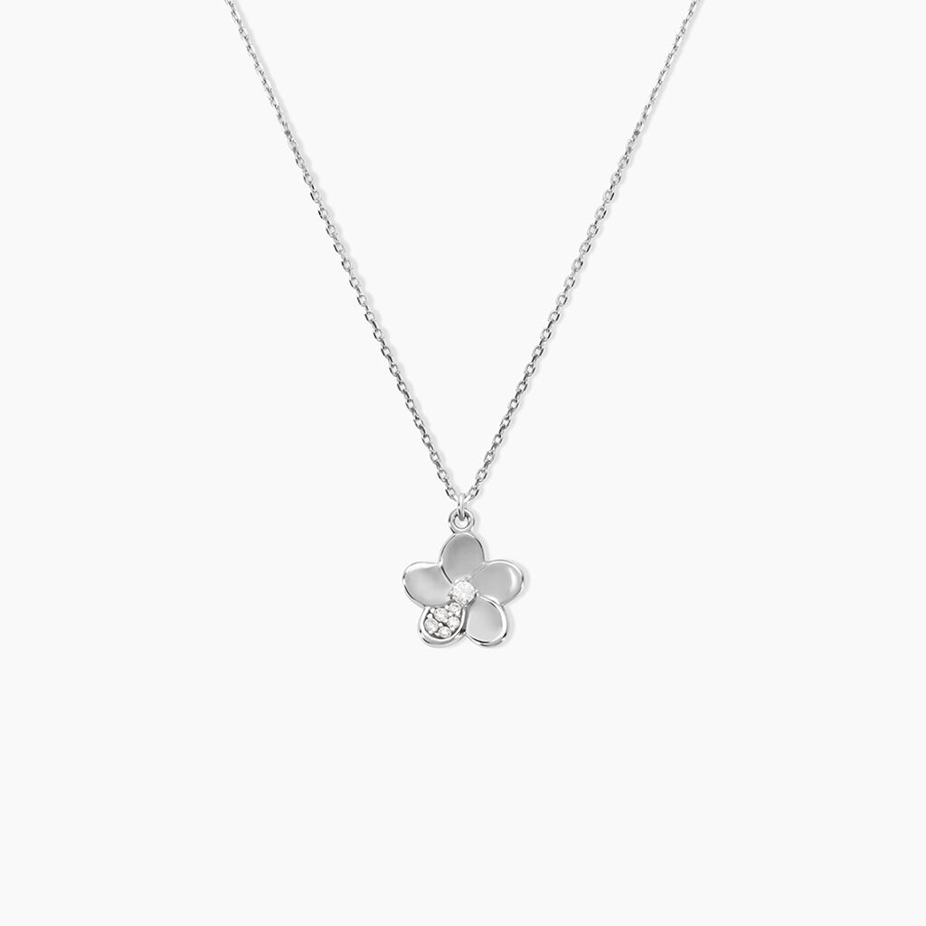 Collier Reem Argent Blanc Oxyde De Zirconium - Colliers fantaisie Femme | Histoire d&rsquo;Or
