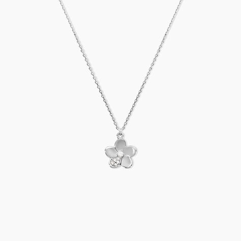 Collier Reem Argent Blanc Oxyde De Zirconium - Colliers fantaisie Femme | Histoire d&rsquo;Or