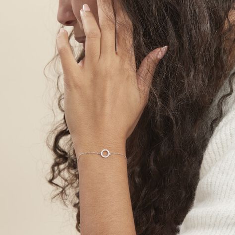 Bracelet Lim Or Blanc Oxyde De Zirconium - Bracelets Femme | Histoire d’Or
