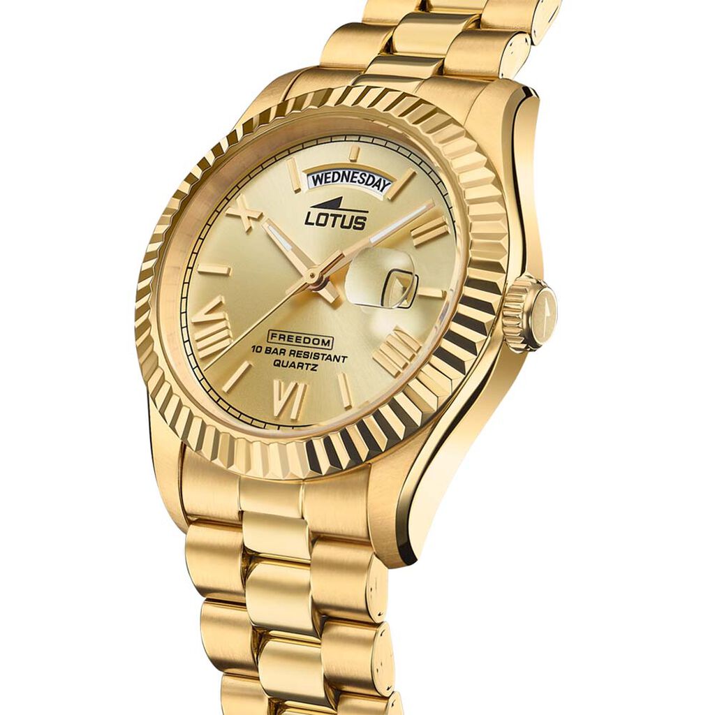 Montre Lotus Freedom Collection Dor&eacute; - Montres Homme | Histoire d&rsquo;Or