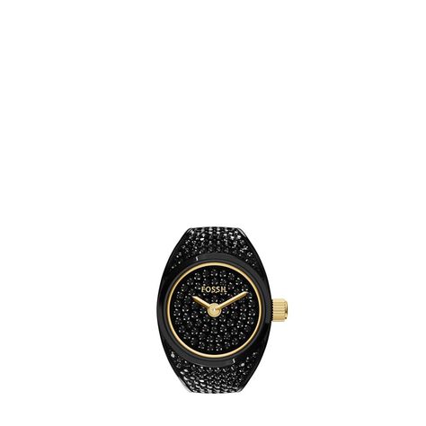 Montre Fossil Watch Ring Noir - Montres Femme | Histoire d’Or