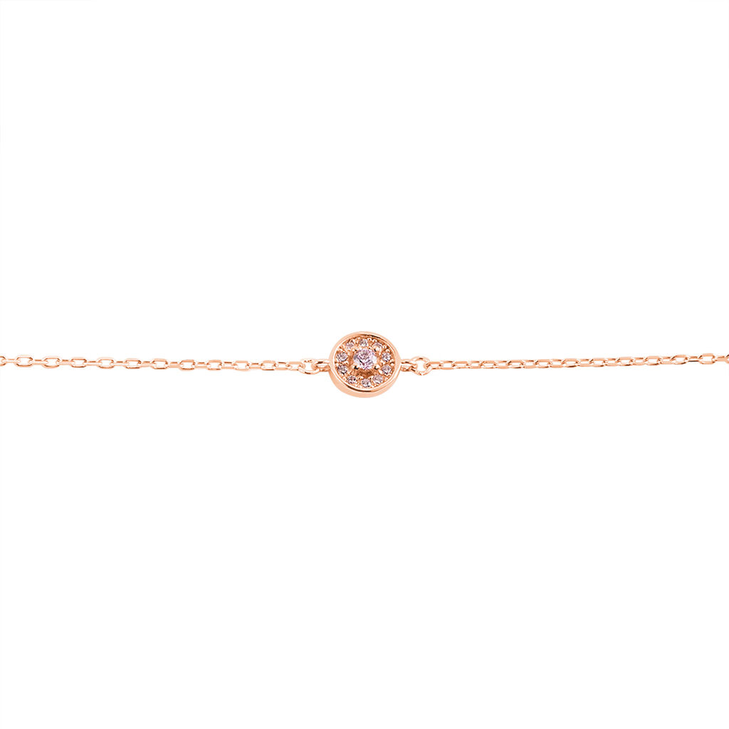Bracelet Auxana Argent Rose Oxyde De Zirconium - Bracelets Femme | Histoire d’Or