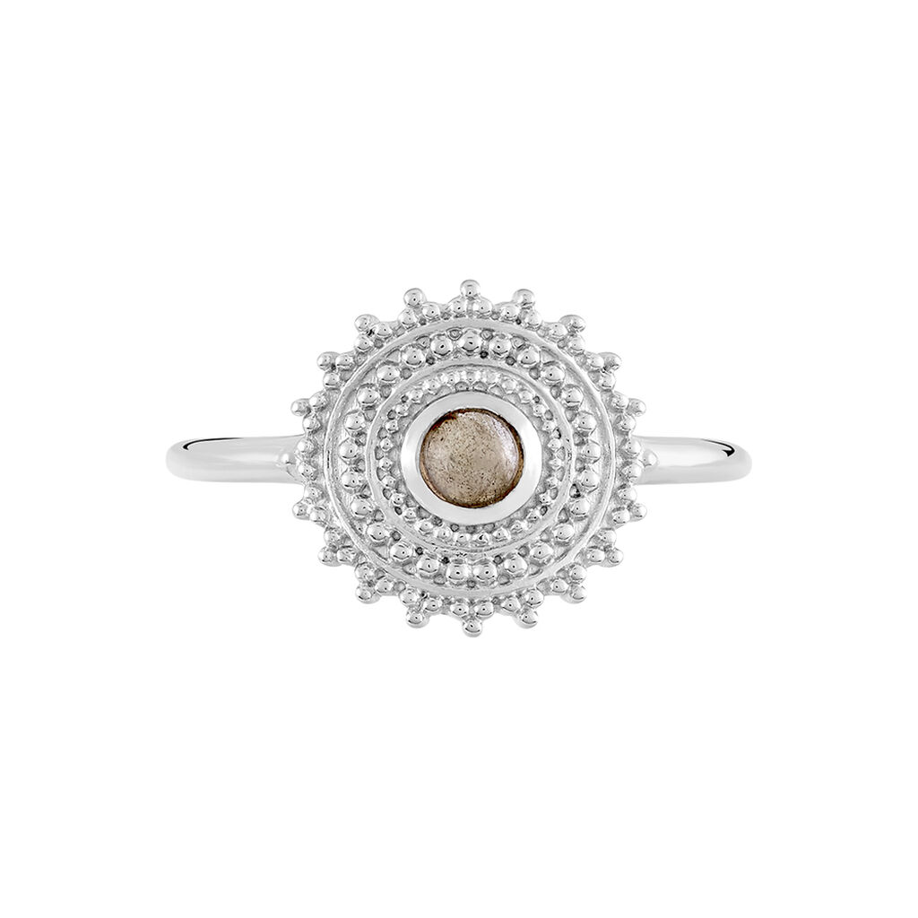 Bague Nyoko Argent Blanc Labradorite - Bagues avec pierre Femme | Histoire d’Or
