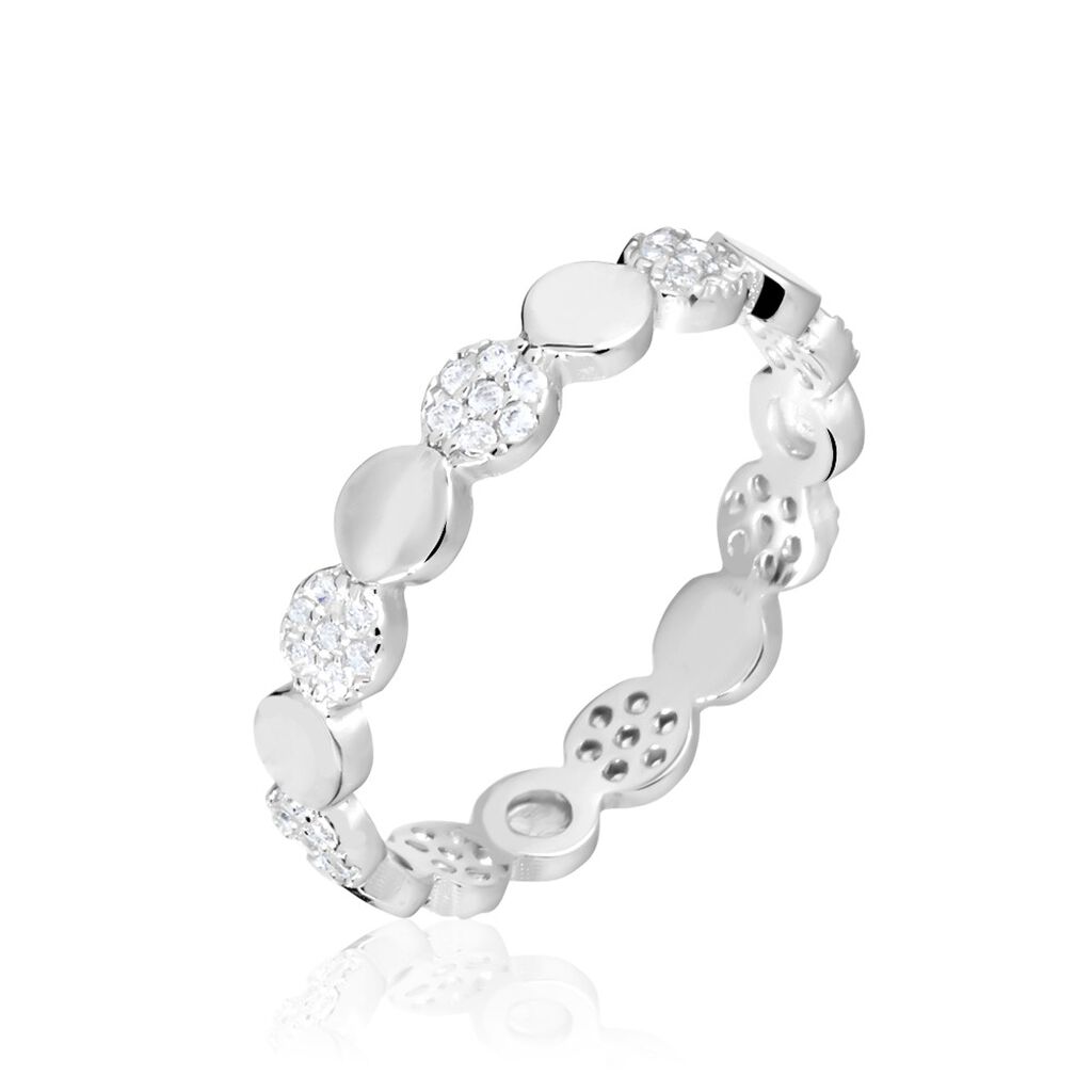 Bague Argent Blanc Capricia Oxydes De Zirconium - Bagues avec pierre Femme | Histoire d’Or