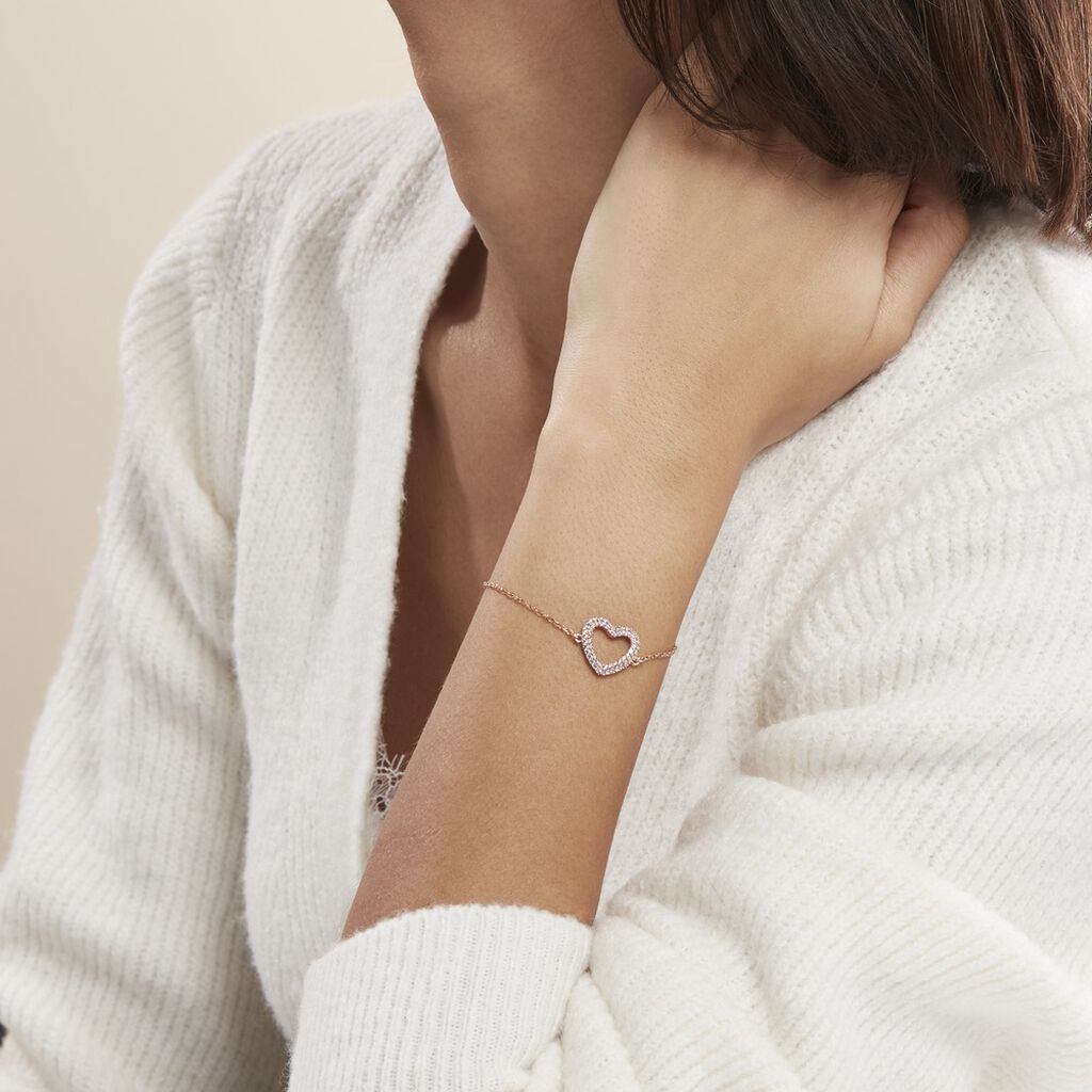 Bracelet Plaqué Or Jaune Xavia Oxydes De Zirconium - Bracelets Femme | Histoire d’Or