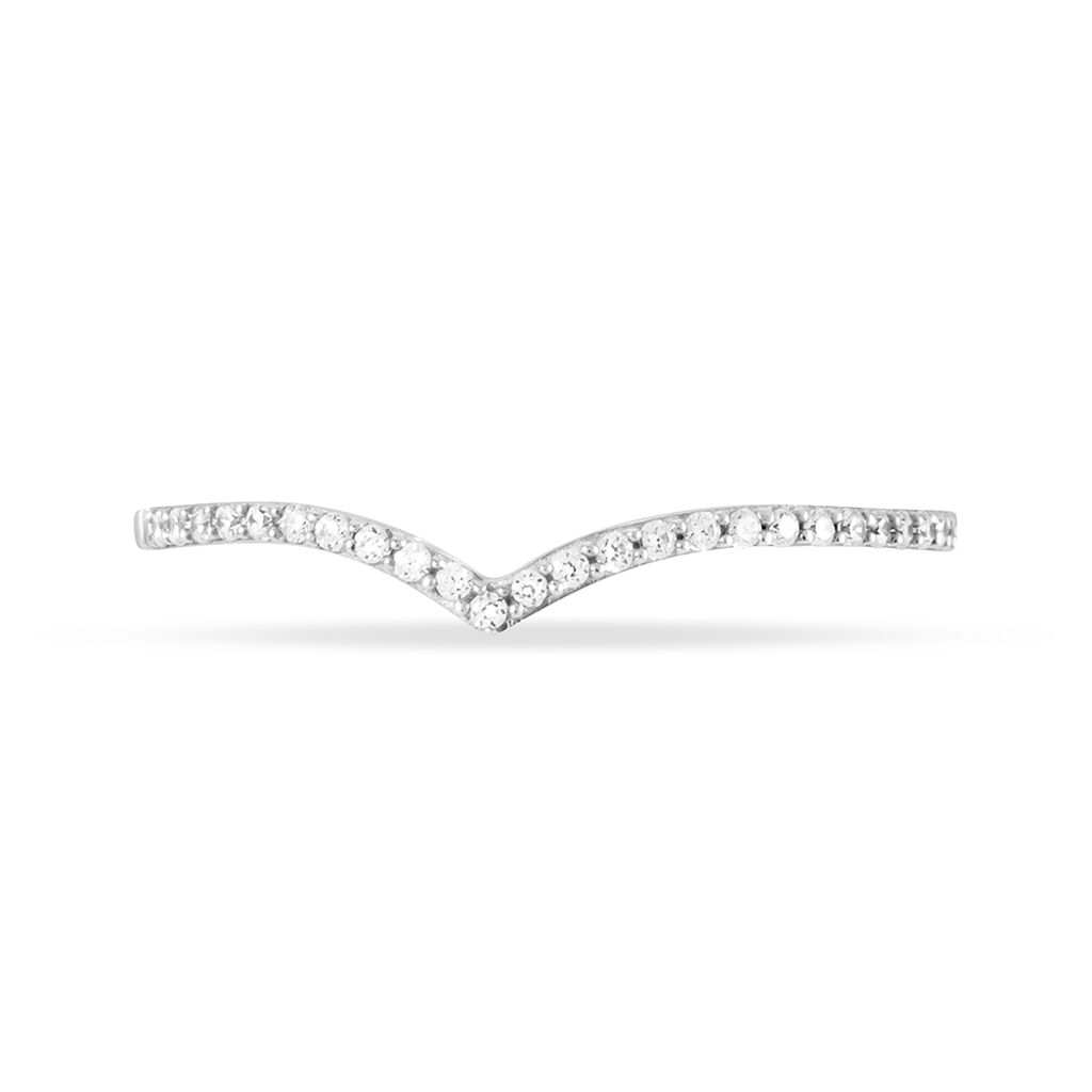 Bague Dounia Or Blanc Oxyde De Zirconium - Bagues avec pierre Femme | Histoire d’Or