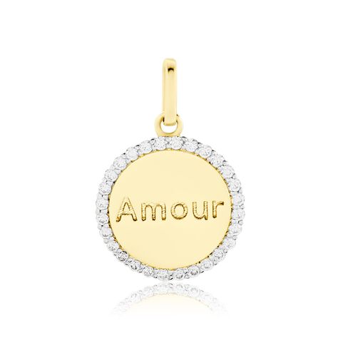 Pendentif Levon Or Jaune Oxyde De Zirconium - Pendentifs Femme | Histoire d’Or