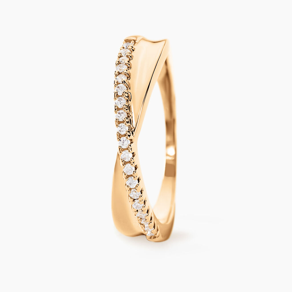 Bague Lia Plaqu&eacute; Or Jaune Oxyde De Zirconium - Bagues avec pierre Femme | Histoire d&rsquo;Or