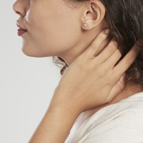 Boucles D'oreilles Puces Lison Or Rose - Clous d'oreilles Enfant | Histoire d’Or