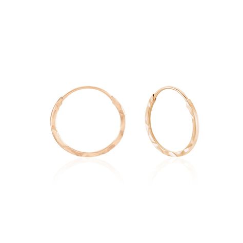 Créoles Valerina Or Rose - Boucles d'oreilles créoles Femme | Histoire d’Or