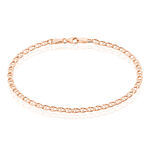 Bracelet Capucin Or Rose Maille Marine Plate - Bracelets cha&icirc;ne Femme | Histoire d&rsquo;Or