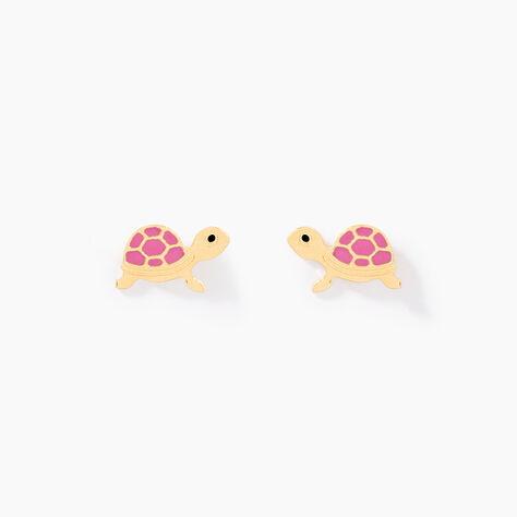 Boucles D'oreilles Puces Cali Tortue Or Jaune - Clous d'oreilles Enfant | Histoire d’Or